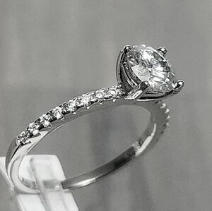 1.00 ct VVS1 -D Moissanite Solitaire NEW Ring Certificate